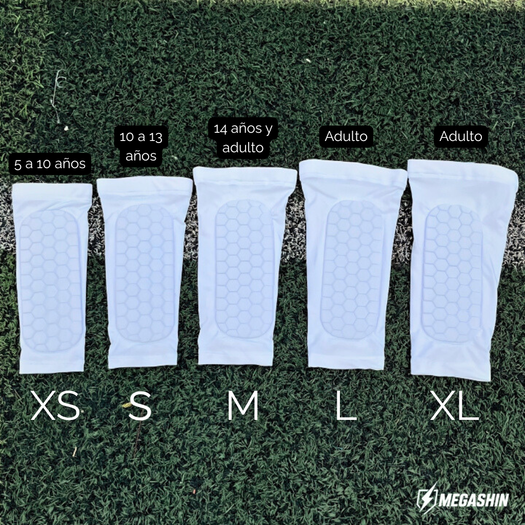 Canilleras integradas tipo calcetín MegaShin™